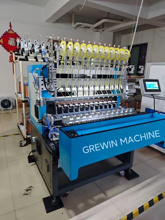 Mesin Penoreh Dan Memusing Penggulungan Automatik 12 Spindle